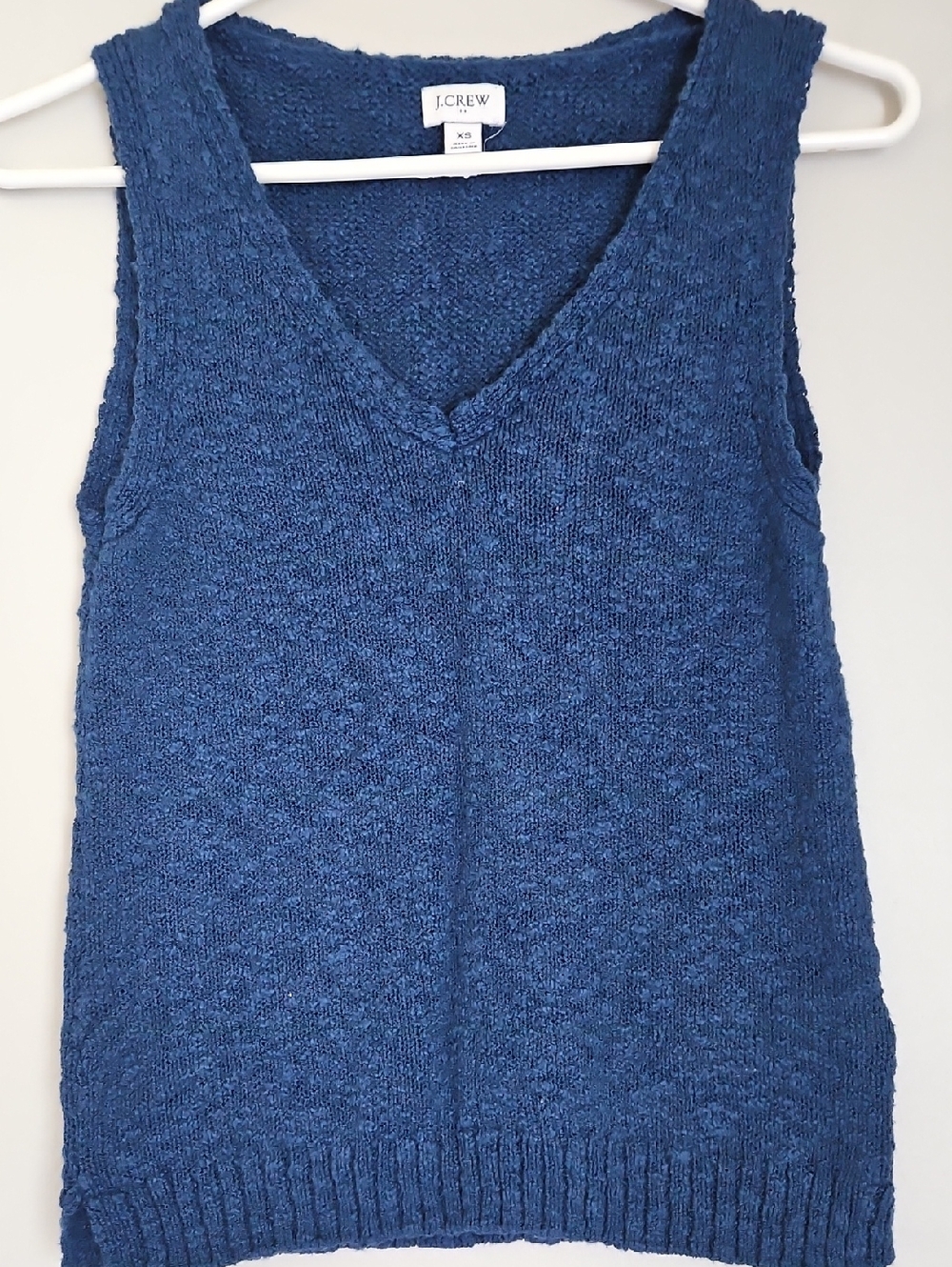 J. Crew Deep Teal Blue V-Neck Knit Tank